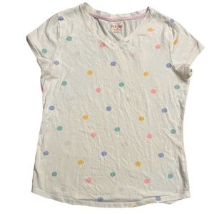 Cat & Jack Short Sleeve Kids T-Shirt Rainbow Dot Size Large (14-16) Fits Women S